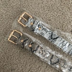 2 snake skin belts